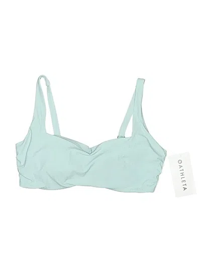 Athleta Swimsuit Top Teal Open Neckline Swimwear In Blue