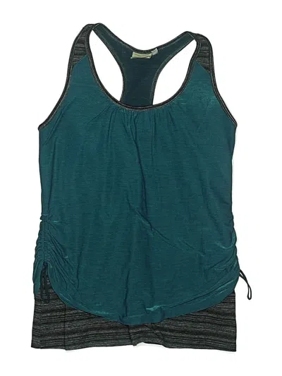 Pre-owned Athleta Swimsuit Top Teal Swimwear In Blue