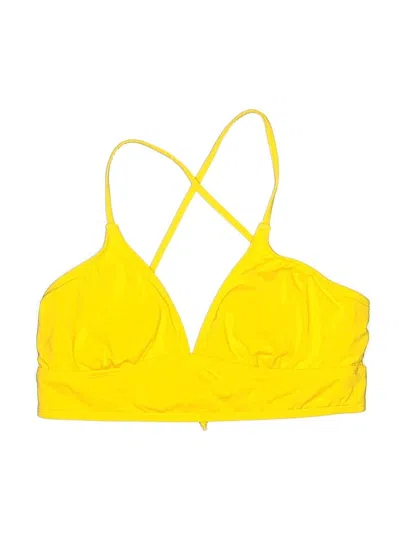Pre-owned Athleta Swimsuit Top Yellow Swimwear