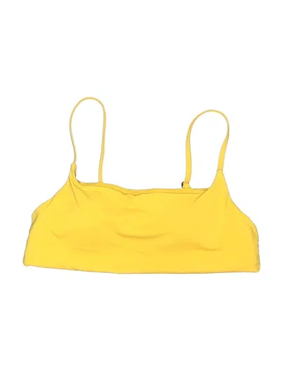 Pre-owned Athleta Swimsuit Top Yellow Swimwear