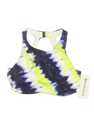 Athleta Swimsuit Top Yellow Tie-dye Pattern Swimwear In Multi