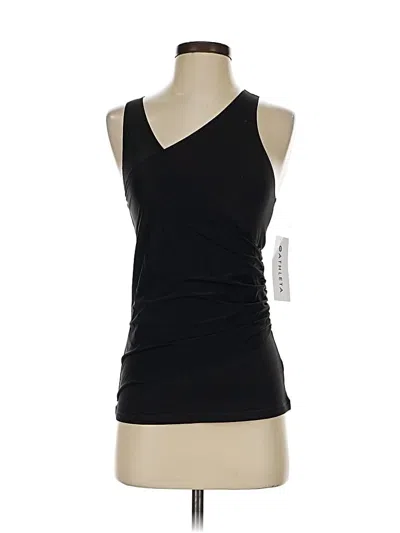 Pre-owned Athleta Tank Top Black One Shoulder Neckline Tops