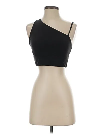 Pre-owned Athleta Tank Top Black One Shoulder Neckline Tops