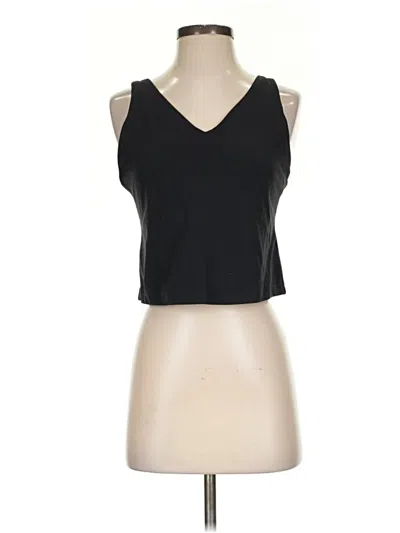 Pre-owned Athleta Tank Top Black Plunge Neckline Tops