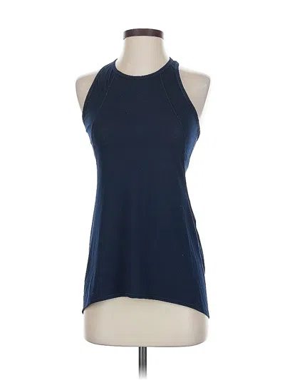 Pre-owned Athleta Tank Top Blue Halter Neckline Tops