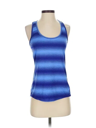 Pre-owned Athleta Tank Top Blue Halter Neckline Tops