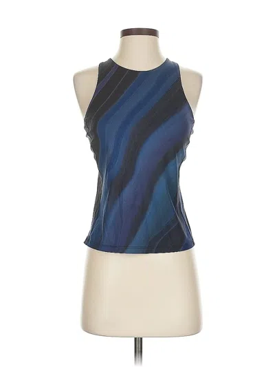 Pre-owned Athleta Tank Top Blue Halter Neckline Tops