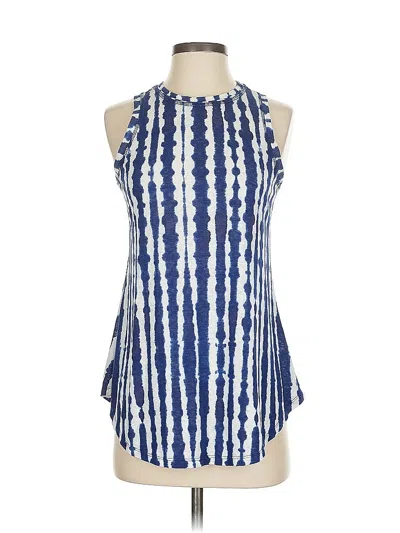 Pre-owned Athleta Tank Top Blue Halter Neckline Tops