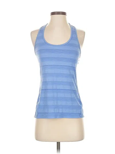 Pre-owned Athleta Tank Top Blue Halter Neckline Tops