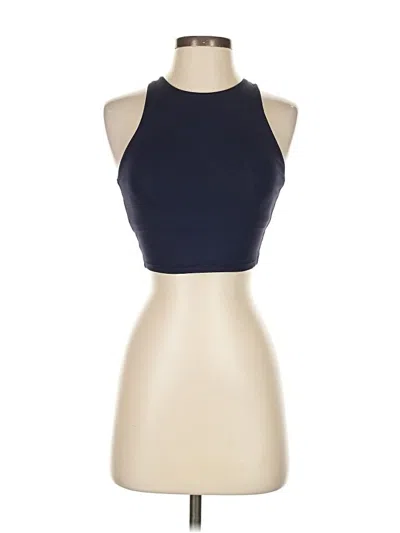 Pre-owned Athleta Tank Top Blue Halter Neckline Tops