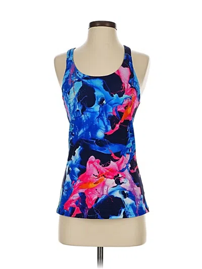 Pre-owned Athleta Tank Top Blue Halter Neckline Tops