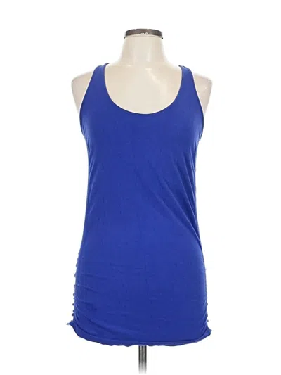 Pre-owned Athleta Tank Top Blue Halter Neckline Tops
