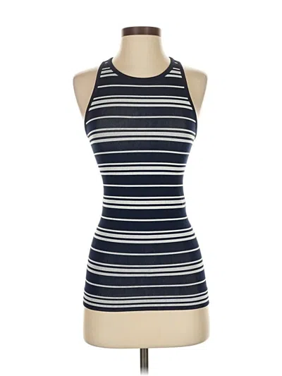 Pre-owned Athleta Tank Top Blue Halter Neckline Tops