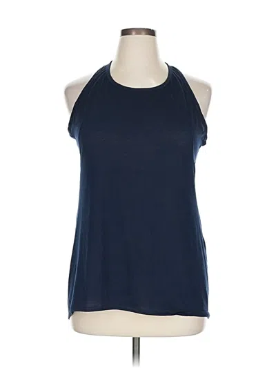 Pre-owned Athleta Tank Top Blue Halter Neckline Tops