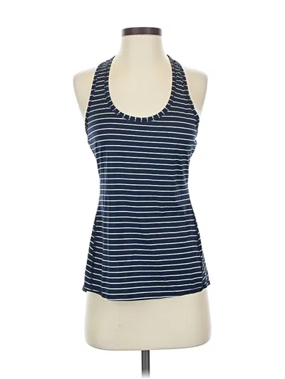 Pre-owned Athleta Tank Top Blue Halter Neckline Tops