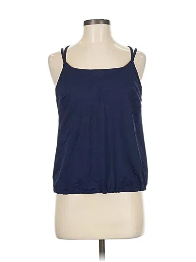 Pre-owned Athleta Tank Top Blue Halter Neckline Tops