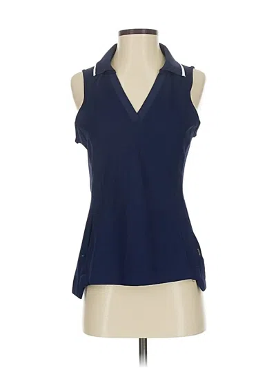 Pre-owned Athleta Tank Top Blue Halter Neckline Tops
