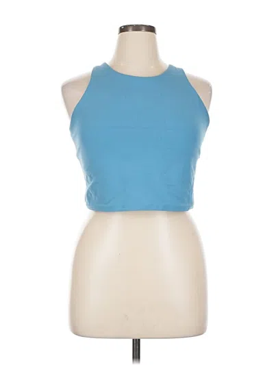 Pre-owned Athleta Tank Top Blue Halter Neckline Tops