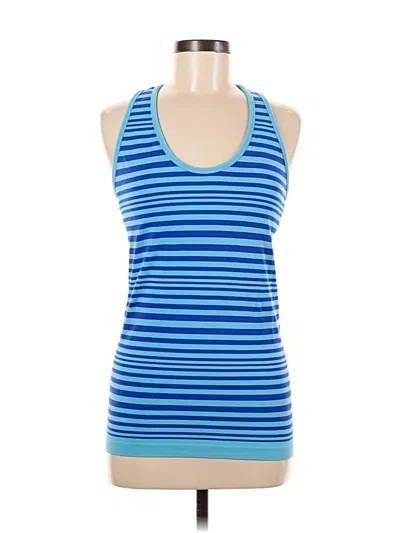 Pre-owned Athleta Tank Top Blue Halter Neckline Tops