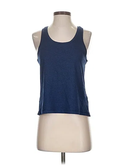 Pre-owned Athleta Tank Top Blue Halter Neckline Tops