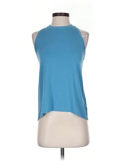 Pre-owned Athleta Tank Top Blue Halter Neckline Tops
