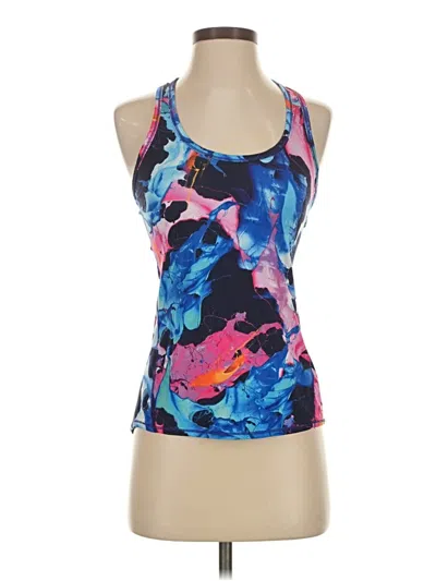 Pre-owned Athleta Tank Top Blue Halter Neckline Tops