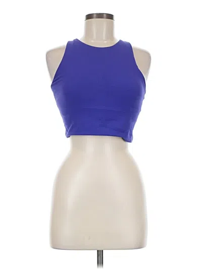 Pre-owned Athleta Tank Top Blue Halter Neckline Tops