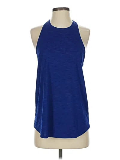 Pre-owned Athleta Tank Top Blue Halter Neckline Tops
