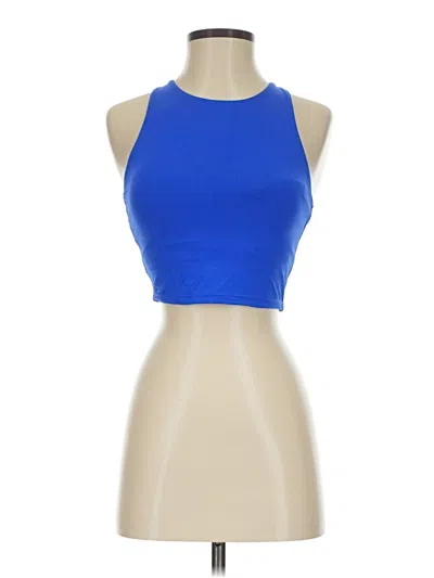 Pre-owned Athleta Tank Top Blue Halter Neckline Tops