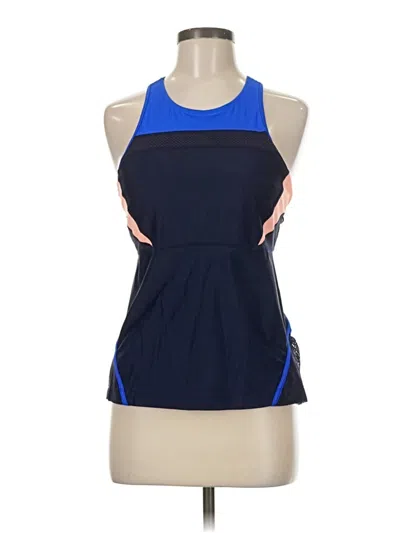 Pre-owned Athleta Tank Top Blue Halter Neckline Tops