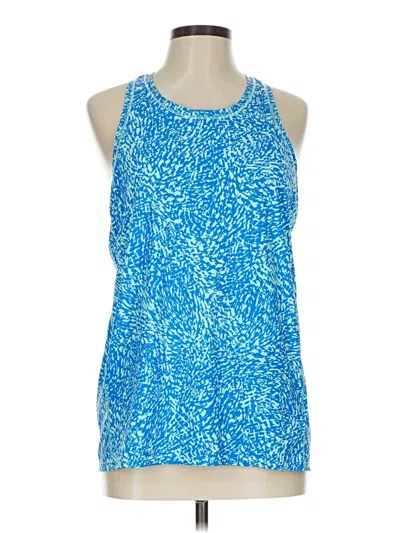 Pre-owned Athleta Tank Top Blue Halter Neckline Tops