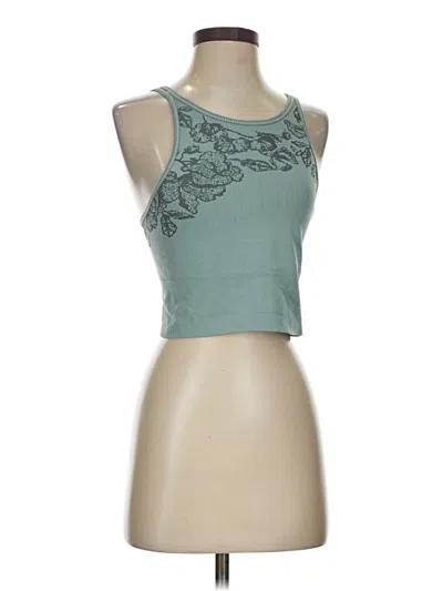 Pre-owned Athleta Tank Top Blue Halter Neckline Tops