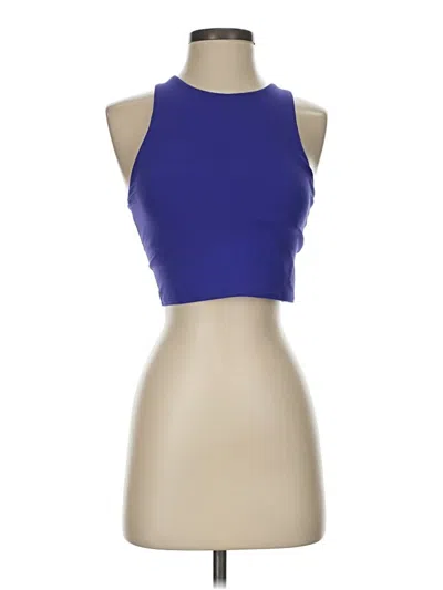 Pre-owned Athleta Tank Top Blue Halter Neckline Tops