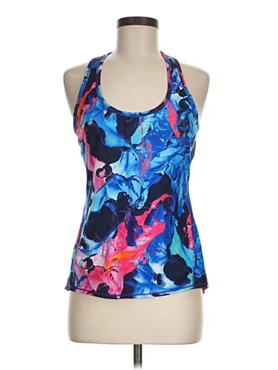 Pre-owned Athleta Tank Top Blue Halter Neckline Tops