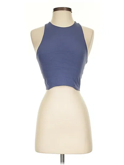 Pre-owned Athleta Tank Top Blue Halter Neckline Tops