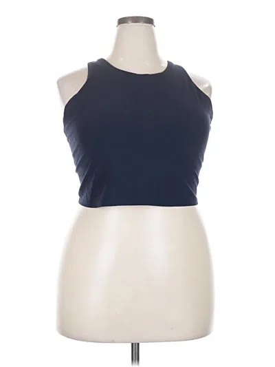 Pre-owned Athleta Tank Top Blue Halter Neckline Tops
