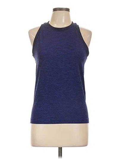 Pre-owned Athleta Tank Top Blue Halter Neckline Tops