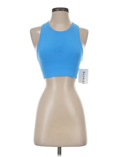 Pre-owned Athleta Tank Top Blue Halter Neckline Tops