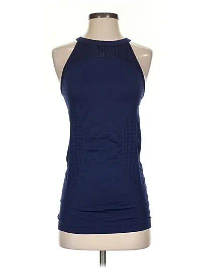 Pre-owned Athleta Tank Top Blue Halter Neckline Tops