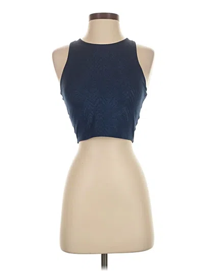 Pre-owned Athleta Tank Top Blue Halter Neckline Tops