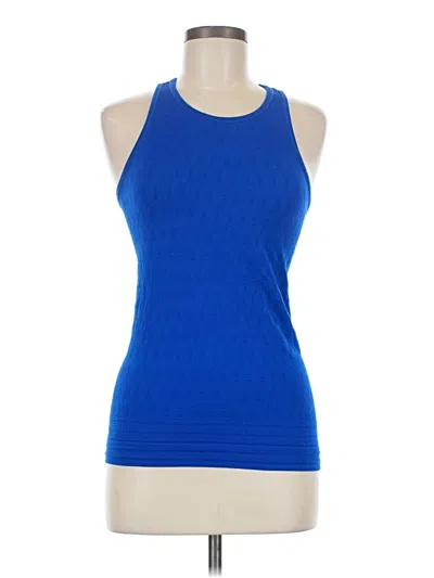 Pre-owned Athleta Tank Top Blue Halter Neckline Tops