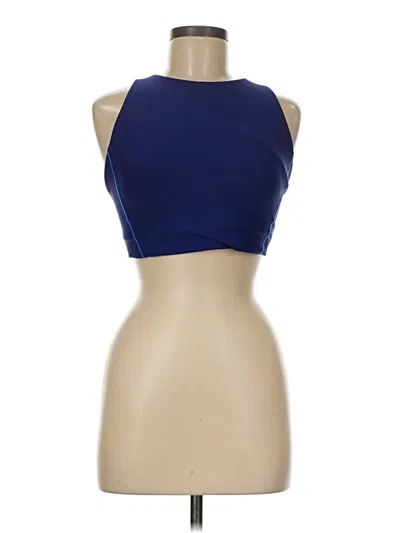 Pre-owned Athleta Tank Top Blue Halter Neckline Tops