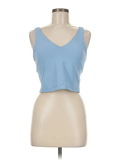 Pre-owned Athleta Tank Top Blue Halter Neckline Tops