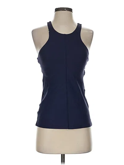 Pre-owned Athleta Tank Top Blue Halter Neckline Tops
