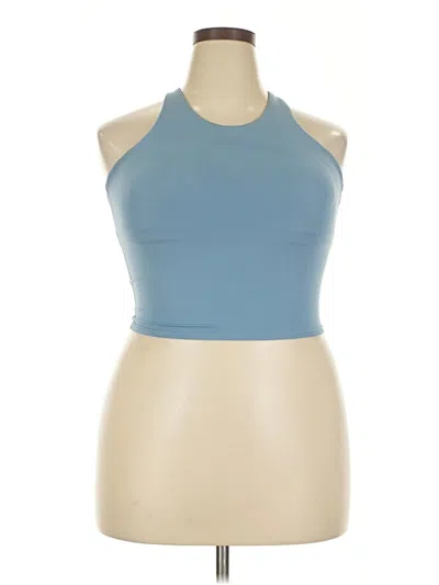 Pre-owned Athleta Tank Top Blue Halter Neckline Tops