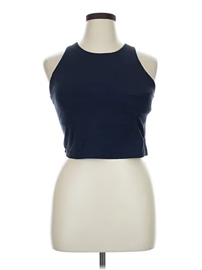 Pre-owned Athleta Tank Top Blue Halter Neckline Tops