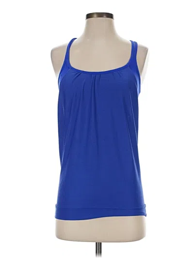Pre-owned Athleta Tank Top Blue Halter Neckline Tops