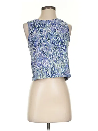 Pre-owned Athleta Tank Top Blue Halter Neckline Tops