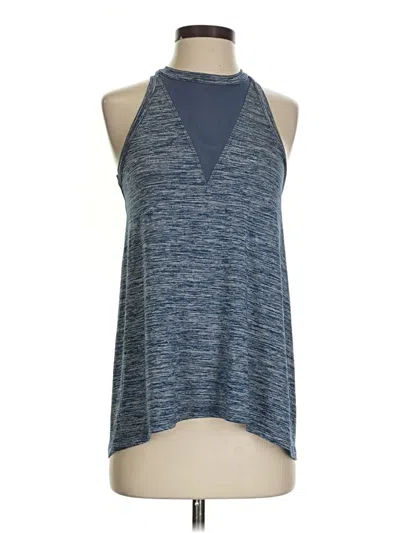 Pre-owned Athleta Tank Top Blue Halter Neckline Tops