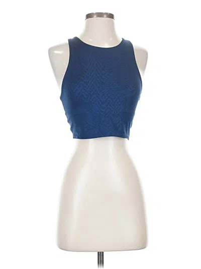 Pre-owned Athleta Tank Top Blue Halter Neckline Tops